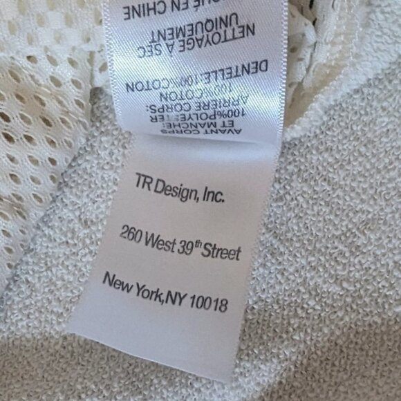 Plenty By Tracy Reese Off-White Rivet & Crochet Lace 3/4 sleeve Top Size Small - Picture 9 of 11